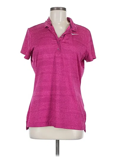 Pre-owned Nike Short Sleeve Polo Shirt In Pink