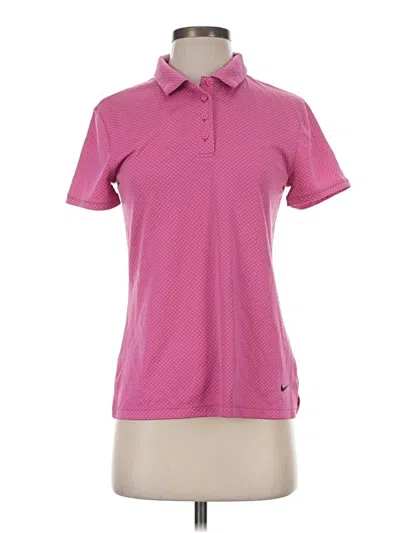 Pre-owned Nike Short Sleeve Polo Shirt In Pink