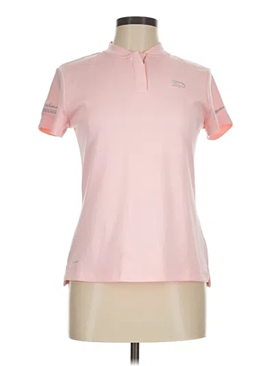 Pre-owned Nike Short Sleeve Polo Shirt In Pink