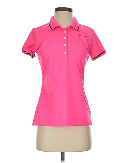 Pre-owned Nike Short Sleeve Polo Shirt In Pink