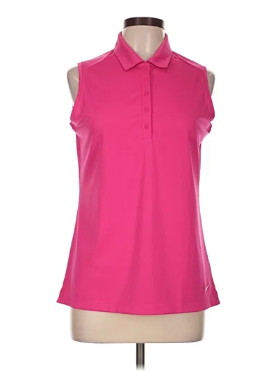 Pre-owned Nike Short Sleeve Polo Shirt In Pink