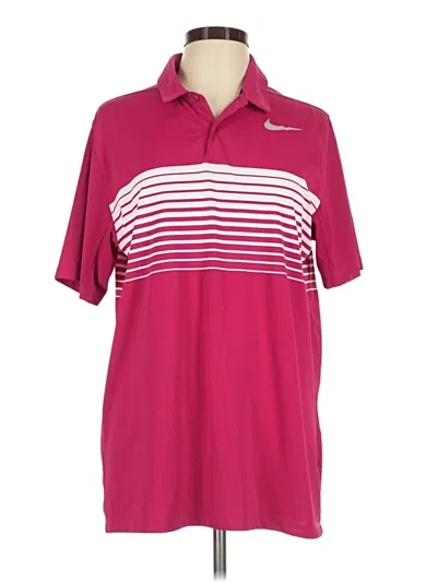 Pre-owned Nike Short Sleeve Polo Shirt In Pink