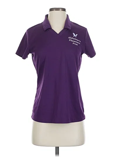 Pre-owned Nike Short Sleeve Polo Shirt In Purple