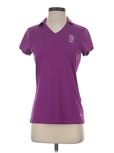 Pre-owned Nike Short Sleeve Polo Shirt In Purple