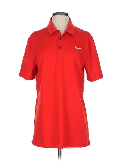 Pre-owned Nike Short Sleeve Polo Shirt In Red