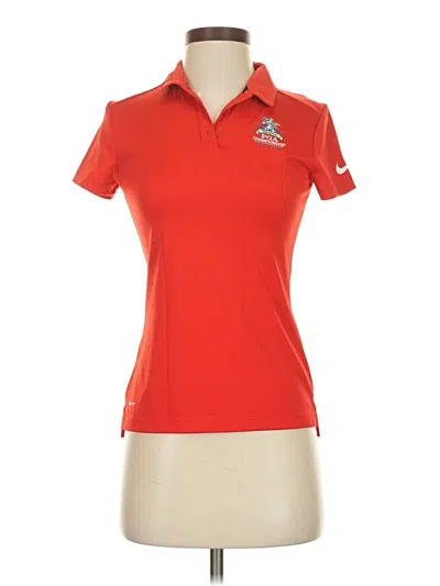 Pre-owned Nike Short Sleeve Polo Shirt In Red