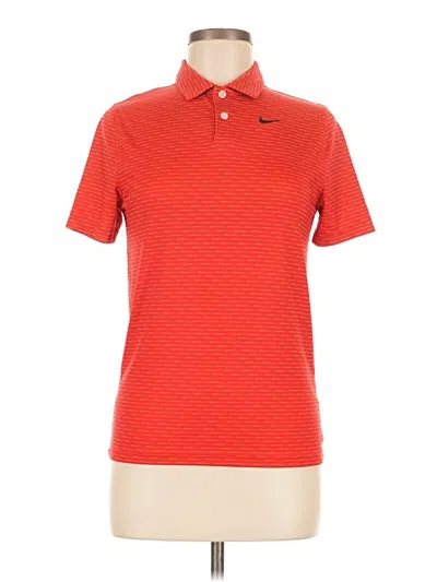 Pre-owned Nike Short Sleeve Polo Shirt In Red