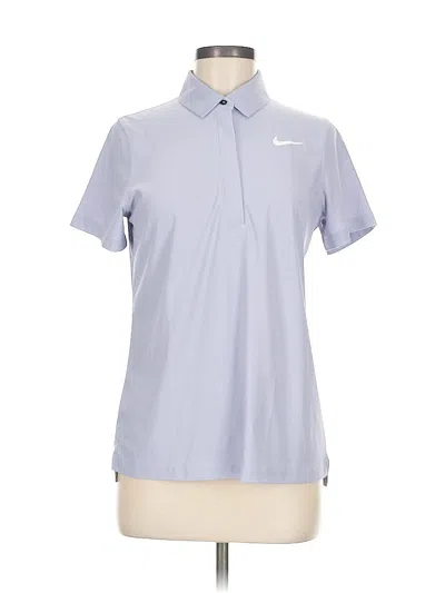 Pre-owned Nike Short Sleeve Polo Shirt In Silver