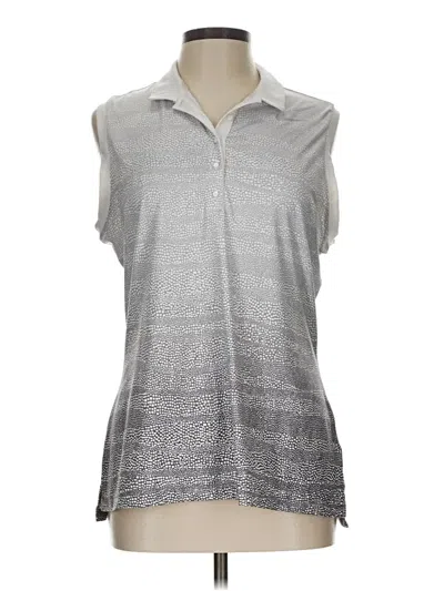 Pre-owned Nike Short Sleeve Polo Shirt In Silver