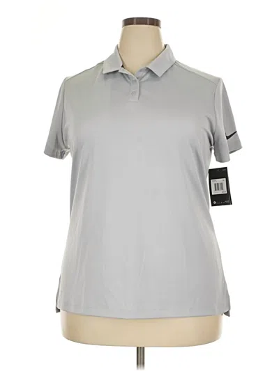 Pre-owned Nike Short Sleeve Polo Shirt In Silver