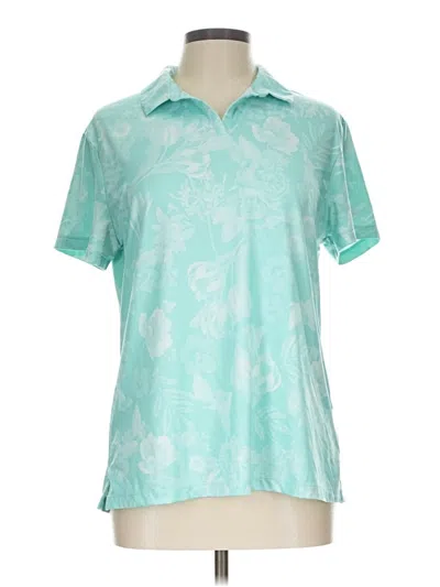 Pre-owned Nike Short Sleeve Polo Shirt In Teal