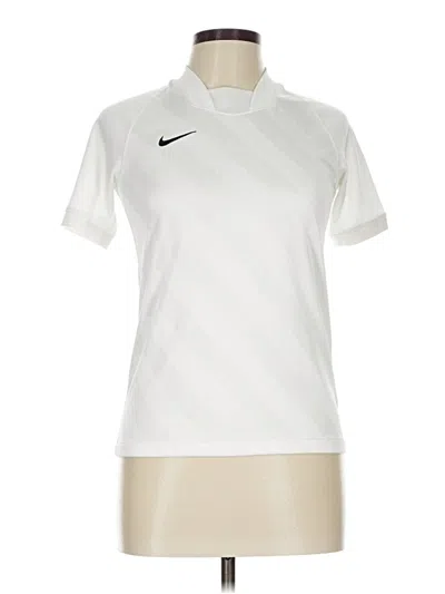 Pre-owned Nike Short Sleeve Polo Shirt In White