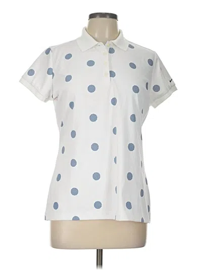Pre-owned Nike Short Sleeve Polo Shirt In White