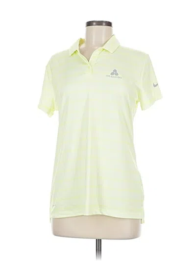 Pre-owned Nike Short Sleeve Polo Shirt In Yellow