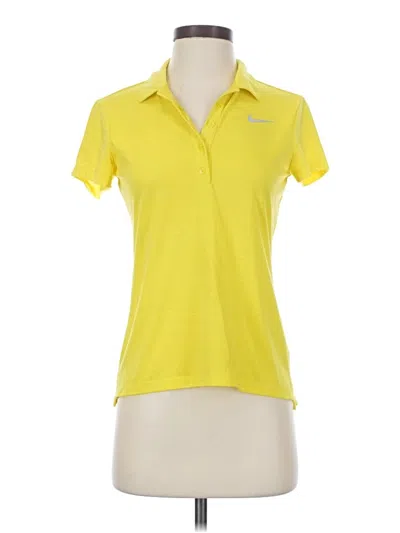 Pre-owned Nike Short Sleeve Polo Shirt In Yellow