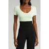 Nike Short Sleeve Rib Sweater Bodysuit In Black