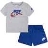 Nike Short Sleeve T-shirt & Shorts Set In Game Royal