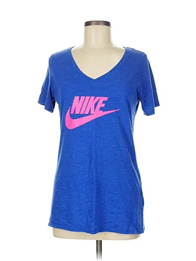 Pre-owned Nike Short Sleeve T-shirt In Blue