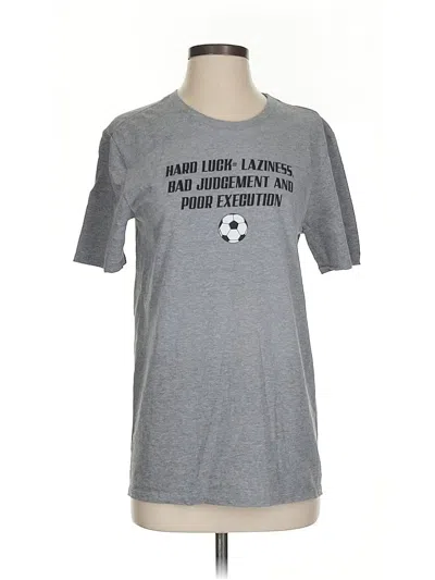 Pre-owned Nike Short Sleeve T-shirt In Gray