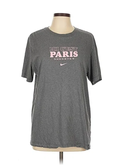 Pre-owned Nike Short Sleeve T-shirt In Gray