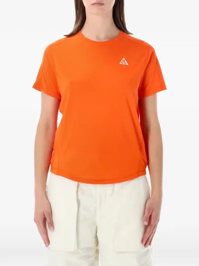 Nike Cotton T-shirts With Logo In Orange