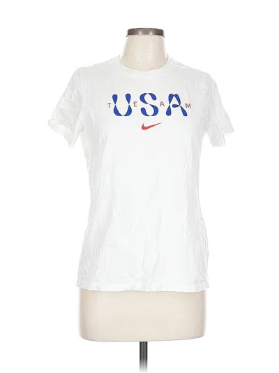 Pre-owned Nike Short Sleeve T-shirt In White