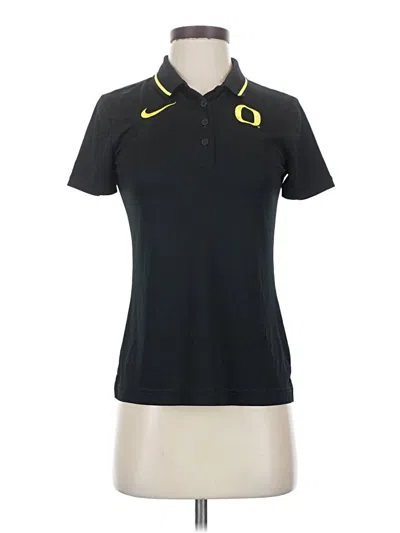Pre-owned Nike Short Sleeve Top Black Collared Neckline Tops