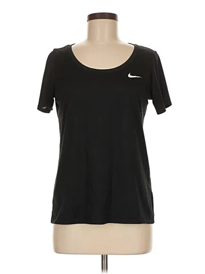 Pre-owned Nike Short Sleeve Top Black Scoop Neck Tops