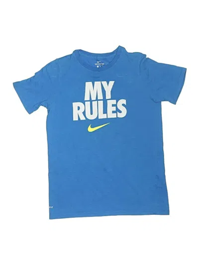 Pre-owned Nike Kids' Short Sleeve Top Blue Tops