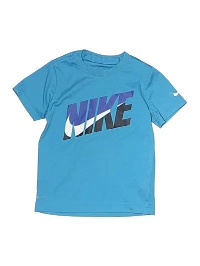 Pre-owned Nike Kids' Short Sleeve Top Blue Tops