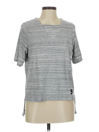 Pre-owned Nike Short Sleeve Top Gray Crew Neck Tops