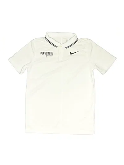 Pre-owned Nike Kids' Short Sleeve Top Ivory Tops In White