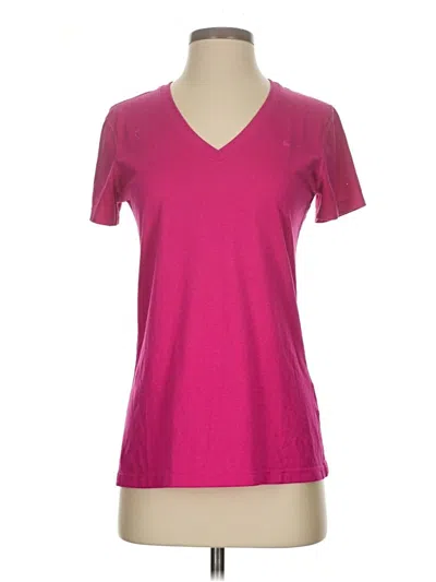 Pre-owned Nike Short Sleeve Top Pink V Neck Tops