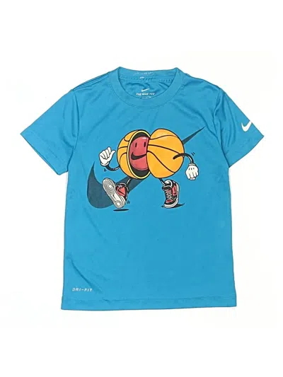 Pre-owned Nike Kids' Short Sleeve Top Teal Tops