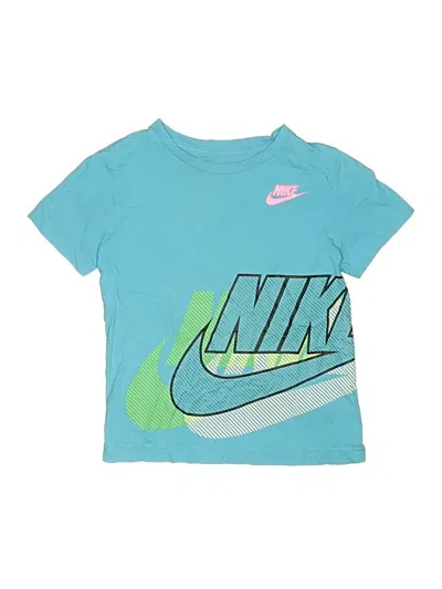 Pre-owned Nike Kids' Short Sleeve Top Teal Tops