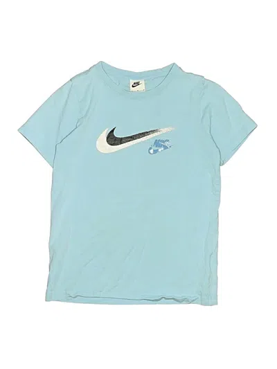 Pre-owned Nike Kids' Short Sleeve Top Teal Tops In Blue