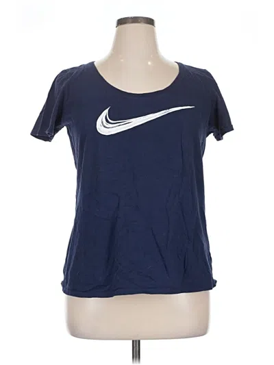 Pre-owned Nike Short Sleeve T-shirt In Blue