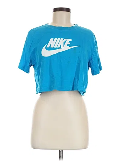 Pre-owned Nike Short Sleeve T-shirt In Blue