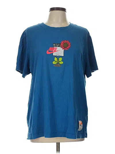 Pre-owned Nike Short Sleeve T-shirt In Blue