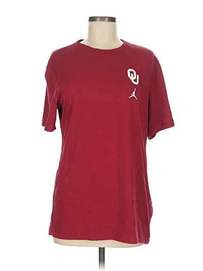 Pre-owned Nike Short Sleeve T-shirt In Burgundy