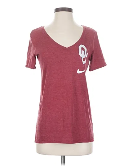 Pre-owned Nike Short Sleeve T-shirt In Burgundy
