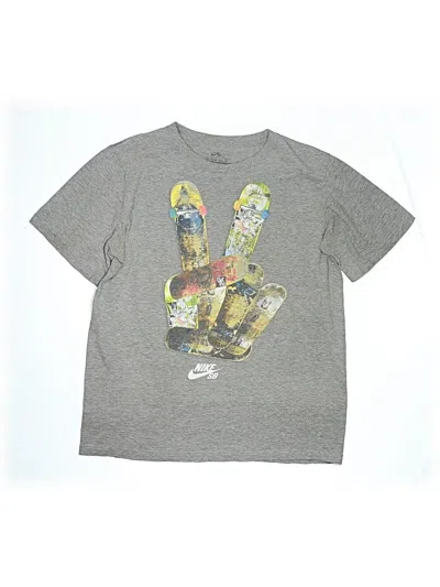 Pre-owned Nike Kids' Short Sleeve T-shirt In Gray