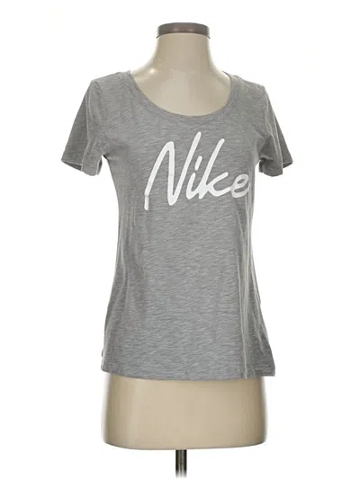 Pre-owned Nike Short Sleeve T-shirt In Gray