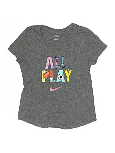 Pre-owned Nike Kids' Short Sleeve T-shirt In Gray