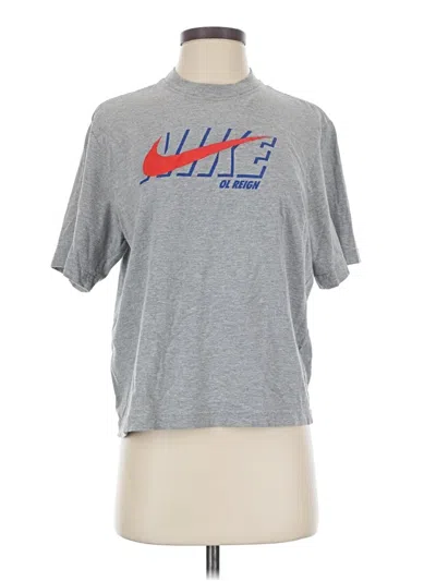 Pre-owned Nike Short Sleeve T-shirt In Gray