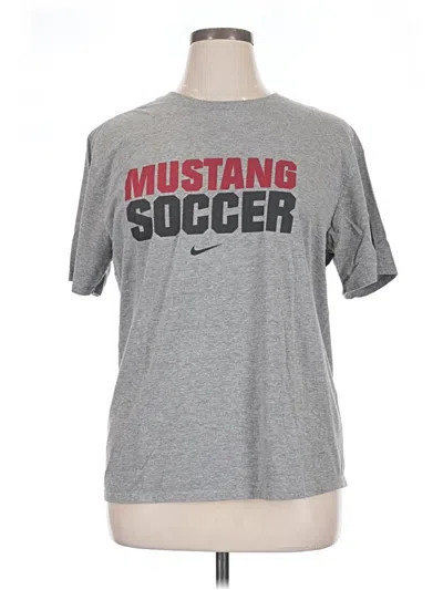 Pre-owned Nike Short Sleeve T-shirt In Gray