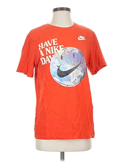 Pre-owned Nike Short Sleeve T-shirt In Orange