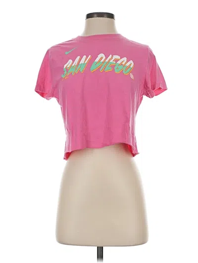 Pre-owned Nike Short Sleeve T-shirt In Pink