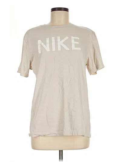 Pre-owned Nike Short Sleeve T-shirt In Tan