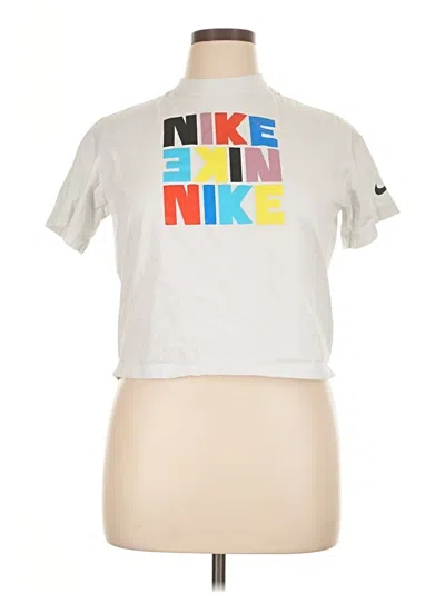 Pre-owned Nike Short Sleeve T-shirt In White